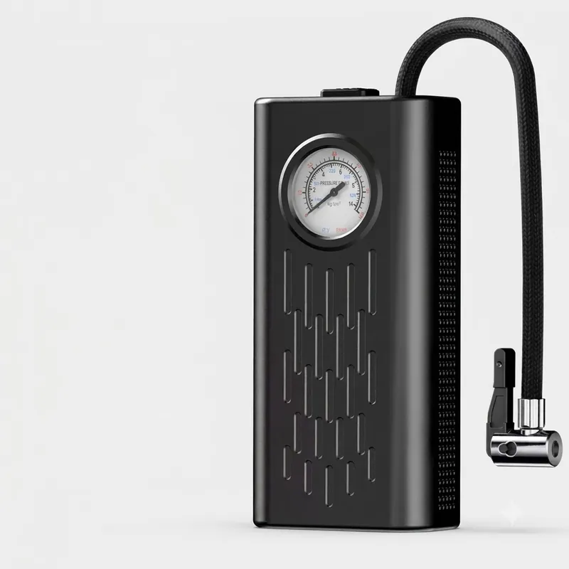 Bơm lốp mini di động dùng pin sạc cao cấp dùng cho Ô tô, Xe đạp, Xe máy, Xe điện, Bóng đá.