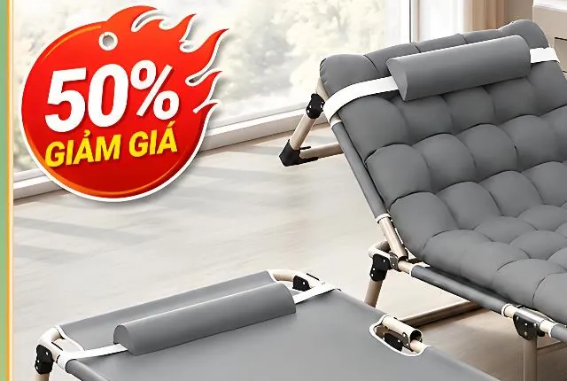 🔥HEINO Giường Gấp Đa Chức Năng Di Động Giường Xếp Điều Chỉnh Được Độ Ngả Khung Thép Sơn Tĩnh Điện