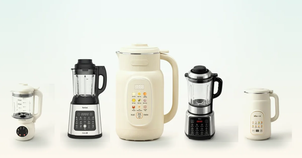 Top 5 máy làm sữa hạt: chọn theo dung tích nấu, công suất và số người ăn