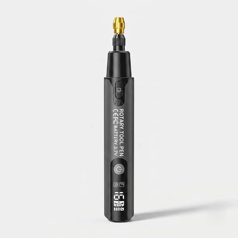 Bộ máy mài mini điện KIPRUN, Bút khoan khắc 4.2V có đèn Led, Bộ dụng cụ quay điện mini không dây 6 tốc độ 6000-16000RPM, Màn hình kỹ thuật số, Bộ khoan sạc USB