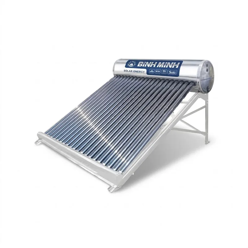{Giao Hàng Miền Nam} Máy nước nóng NLMT Bình Minh 130L, 12 ống thu nhiệt, Ruột máy Inox 304 bền bỉ