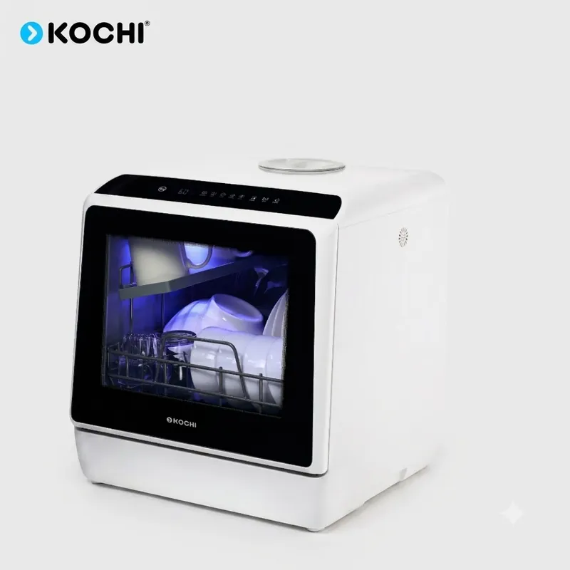Máy rửa chén bát để bàn KOCHI C400 - sức chứa 4 bộ - Không lắp đặt - Rửa nước nóng áp suất cao -Sấy PTC - Lưu trữ 72 giờ