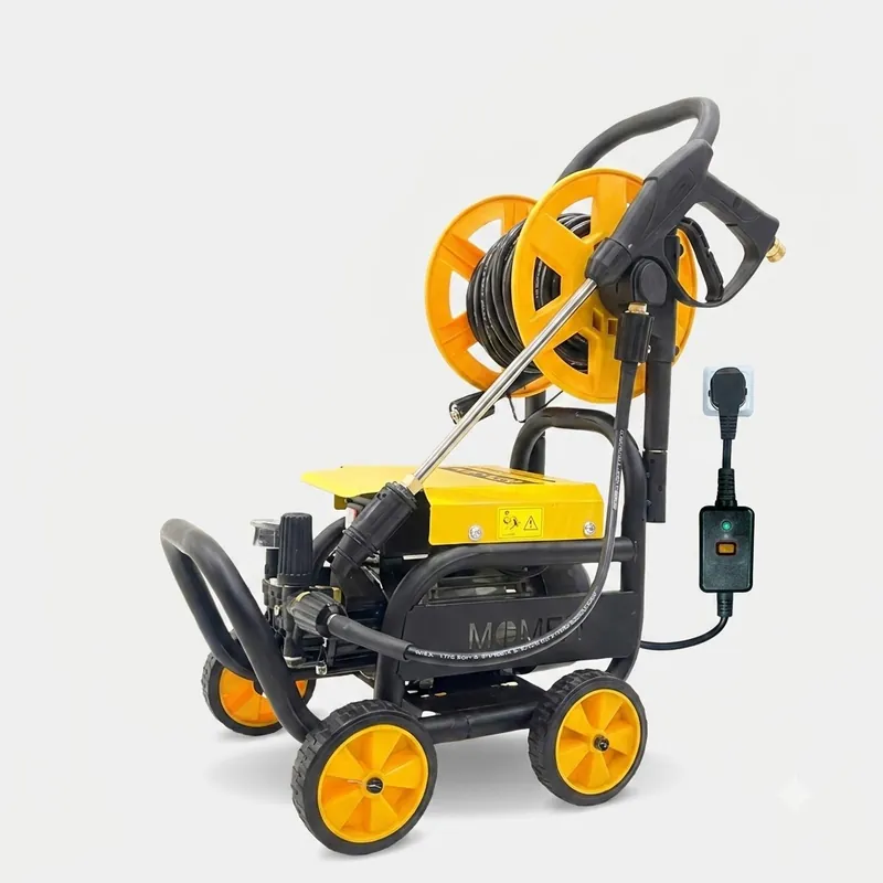 Máy Rửa Xe Momen MO2175rul - Có Rulo Cuốn Dây 15M Dây Và Khung 4 Bánh Xe - Lõi Đồng 100%